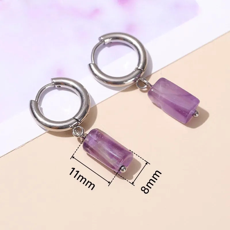 Natural Stone Style Drop Earrings