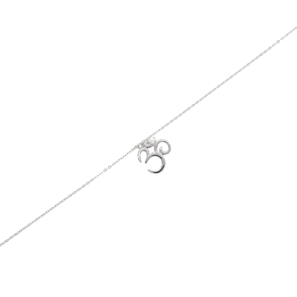 OM Mantra Necklace In Sterling Silver