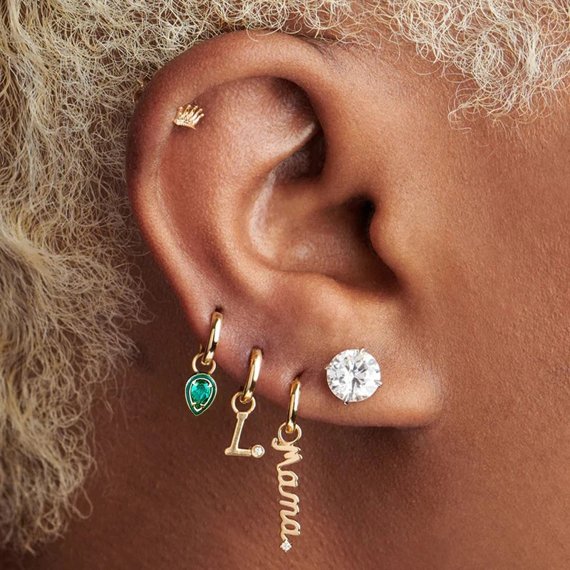 Gemstone & Gold Style Earrings