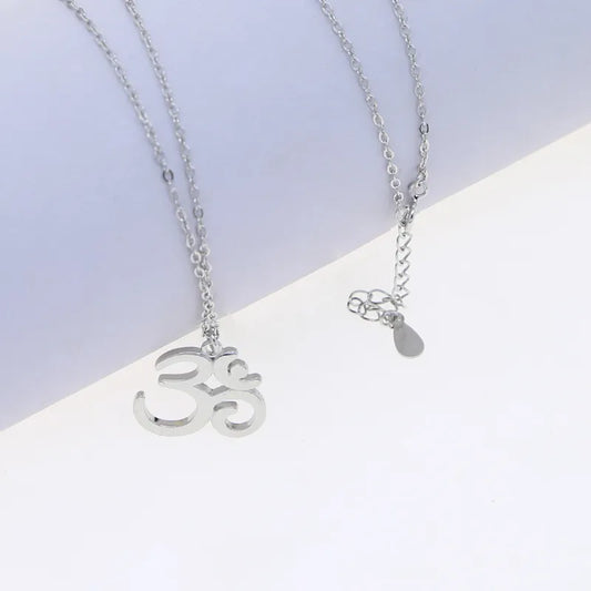 Om Mantra Necklace In Sterling Silver